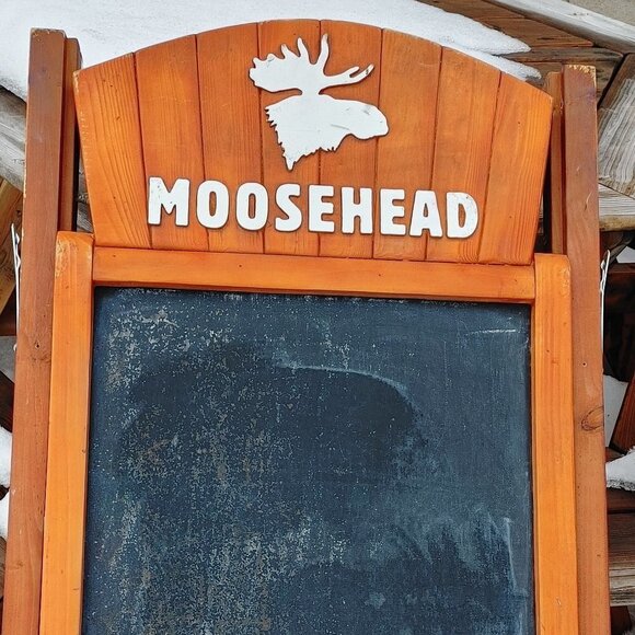 MOOSEHEAD Lager Chalk Board Double Sided Patio Lounge Vibes - Picture 3 of 9